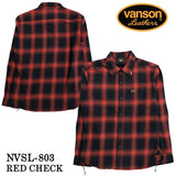 VANSON L/S SHIRT バンソン 長袖シャツ ワンポイント シャツ nvsl-803-nc3