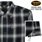 VANSON L/S SHIRT バンソン 長袖シャツ ワンポイント シャツ nvsl-803-r