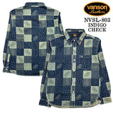 VANSON L/S SHIRT バンソン 長袖シャツ ワンポイント シャツ nvsl-803-r