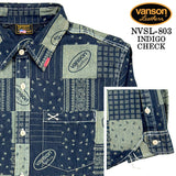 VANSON L/S SHIRT バンソン 長袖シャツ ワンポイント シャツ nvsl-803-r