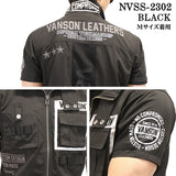 VANSON バンソン ストレッチ 半袖シャツ nvss-2302