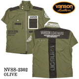 VANSON バンソン ストレッチ 半袖シャツ nvss-2302