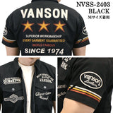 VANSON バンソン ツイル ZIP 半袖シャツ nvss-2403