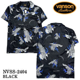 VANSON バンソン 開襟総柄シャツ 半袖シャツ nvss-2404