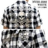 VANSON バンソン チェックシャツ 半袖シャツ nvss-2502
