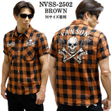 VANSON バンソン チェックシャツ 半袖シャツ nvss-2502