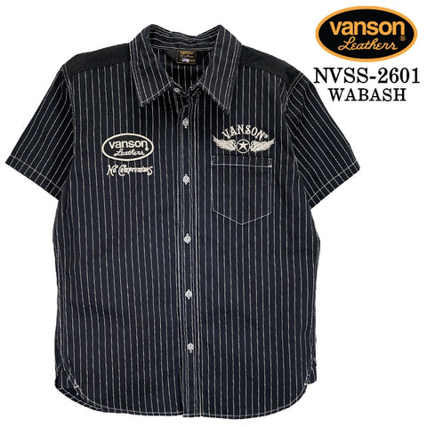 VANSON S/S DENIM SHIRT バンソン デニムシャツ 半袖シャツ nvss-2601