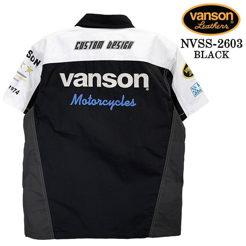 VANSON S/S RACING SHIRT バンソン レーシングシャツ 半袖シャツ nvss-2603