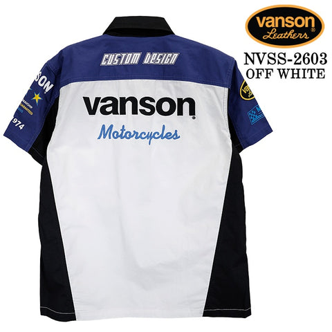 VANSON S/S RACING SHIRT バンソン レーシングシャツ 半袖シャツ nvss-2603