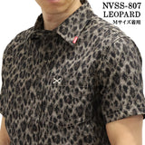 VANSON バンソン ワンポイント ツイルシャツ 半袖シャツ nvss-807-r