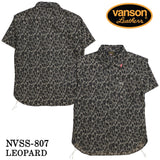 VANSON バンソン ワンポイント ツイルシャツ 半袖シャツ nvss-807-r