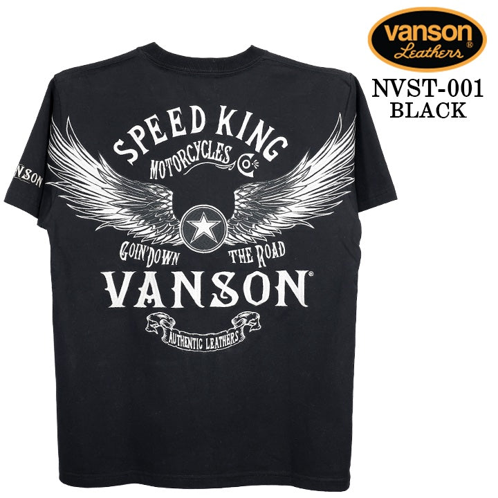 VANSON TEE S/S T-SHIRT STANDARD バンソン 天竺 半袖Tシャツ 定番 nvst-001
