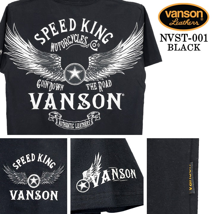 VANSON TEE S/S T-SHIRT STANDARD バンソン 天竺 半袖Tシャツ 定番 nvst-001