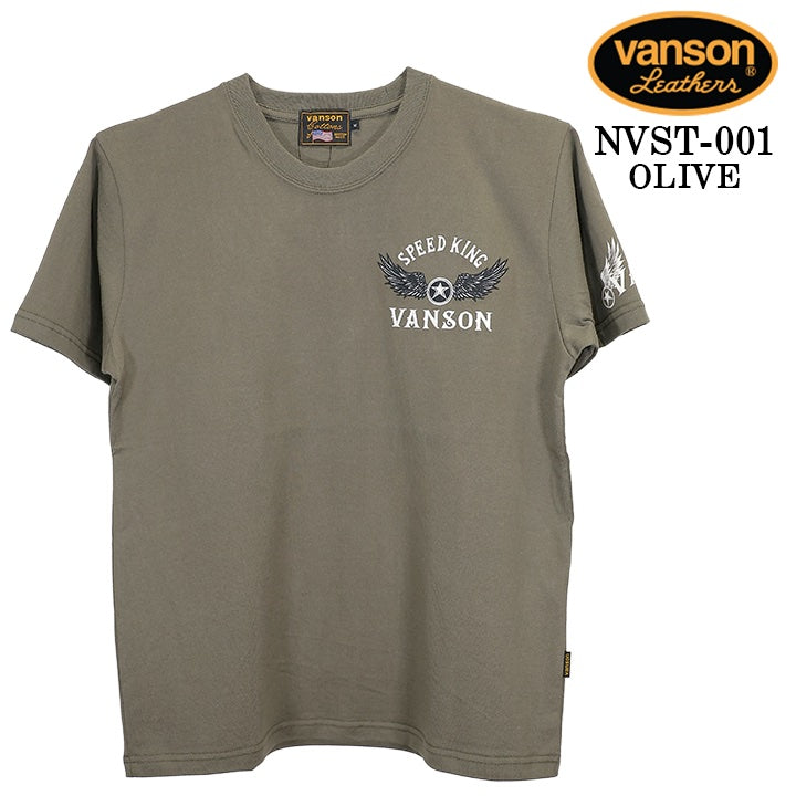 VANSON TEE S/S T-SHIRT STANDARD バンソン 天竺 半袖Tシャツ 定番 nvst-001