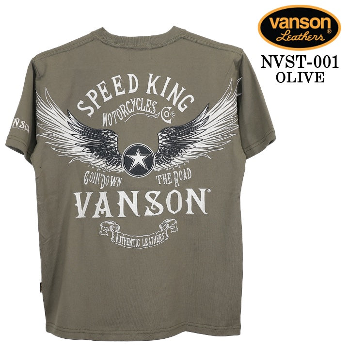 VANSON TEE S/S T-SHIRT STANDARD バンソン 天竺 半袖Tシャツ 定番 nvst-001