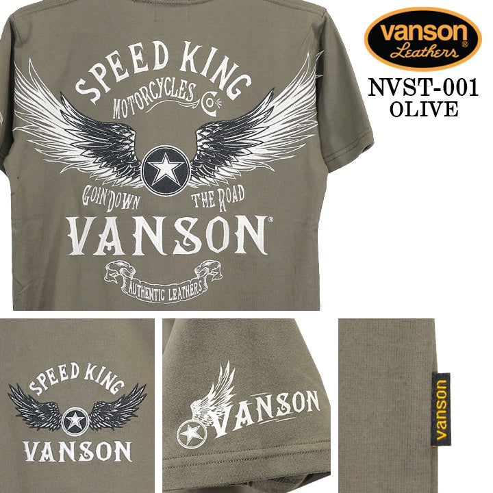 VANSON TEE S/S T-SHIRT STANDARD バンソン 天竺 半袖Tシャツ 定番 nvst-001