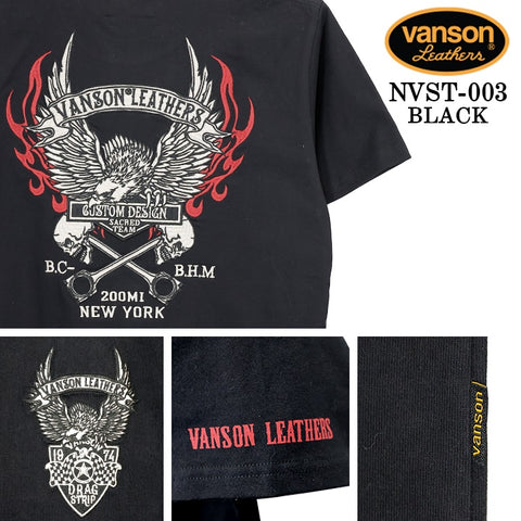 VANSON TEE S/S T-SHIRT STANDARD バンソン 天竺 半袖Tシャツ 定番 nvst-003