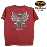 VANSON TEE S/S T-SHIRT STANDARD バンソン 天竺 半袖Tシャツ 定番 nvst-003