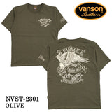 VANSON バンソン 天竺 半袖Tシャツ nvst-2301-r