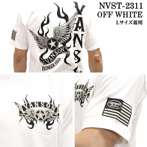 VANSON バンソン OE天竺 TEE 半袖Tシャツ nvst-2311