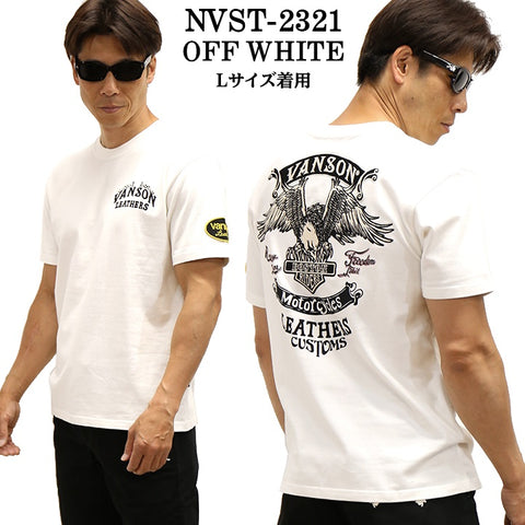 VANSON バンソン 天竺 半袖Tシャツ nvst-2321