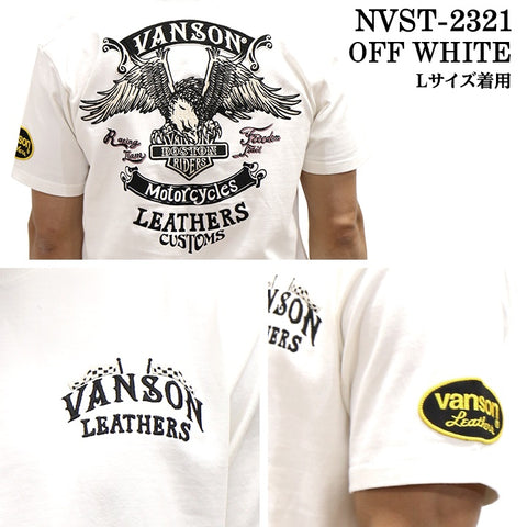 VANSON バンソン 天竺 半袖Tシャツ nvst-2321