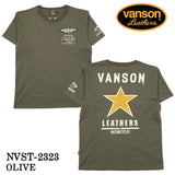 VANSON バンソン 天竺 半袖Tシャツ nvst-2323