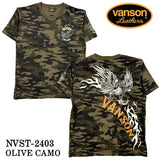 VANSON バンソン 天竺 半袖Tシャツ nvst-2403