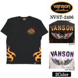 VANSON バンソン ベア天竺 半袖Tシャツ nvst-2406