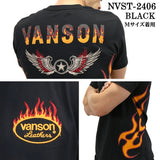 VANSON バンソン ベア天竺 半袖Tシャツ nvst-2406