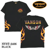 VANSON バンソン ベア天竺 半袖Tシャツ nvst-2406