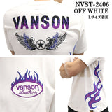 VANSON バンソン ベア天竺 半袖Tシャツ nvst-2406