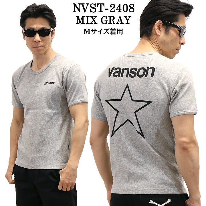 VANSON バンソン テレコ 半袖Tシャツ nvst-2408
