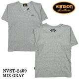 VANSON バンソン テレコ Vネック 半袖Tシャツ nvst-2409