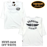 VANSON バンソン テレコ Vネック 6分袖Tシャツ nvst-2410