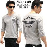 VANSON バンソン テレコ Vネック 6分袖Tシャツ nvst-2410