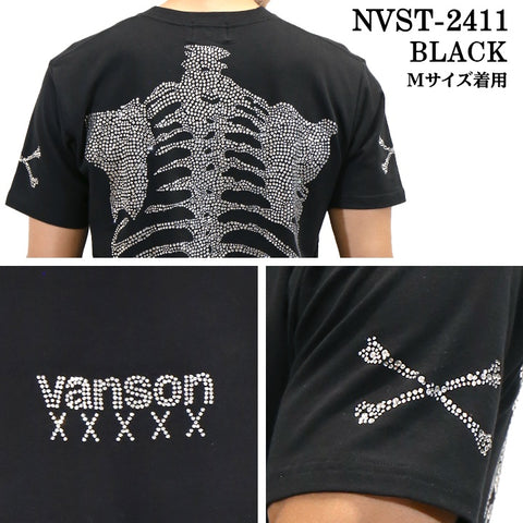VANSON バンソン 50周年記念モデル ベア天竺 半袖Tシャツ nvst-2411