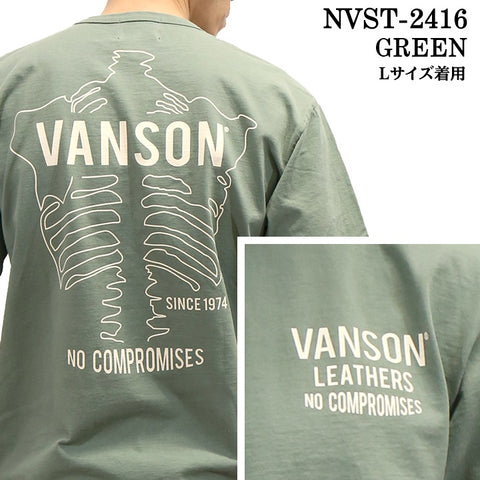 VANSON バンソン ヘヴィーオンス天竺 Made in USA 半袖Tシャツ nvst-2416