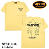 VANSON バンソン ヘヴィーオンス天竺 Made in USA 半袖Tシャツ nvst-2416