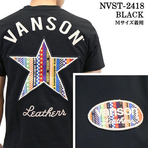 VANSON バンソン 天竺 半袖Tシャツ nvst-2418