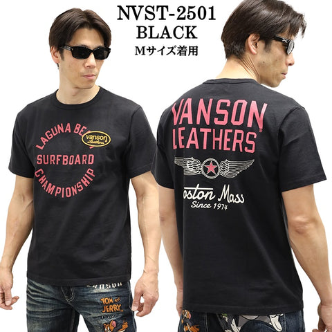 VANSON バンソン ヘヴィーオンス天竺 Made in USA 半袖Tシャツ nvst-2501
