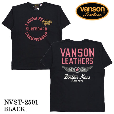 VANSON バンソン ヘヴィーオンス天竺 Made in USA 半袖Tシャツ nvst-2501