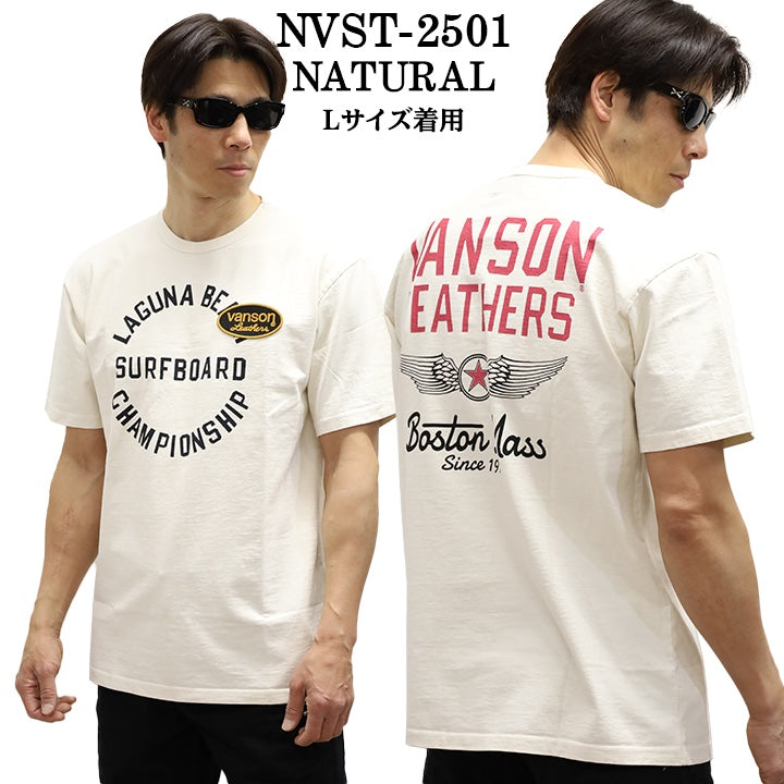 VANSON バンソン ヘヴィーオンス天竺 Made in USA 半袖Tシャツ nvst-2501