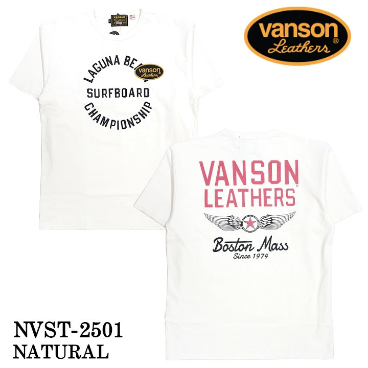 VANSON バンソン ヘヴィーオンス天竺 Made in USA 半袖Tシャツ nvst-2501