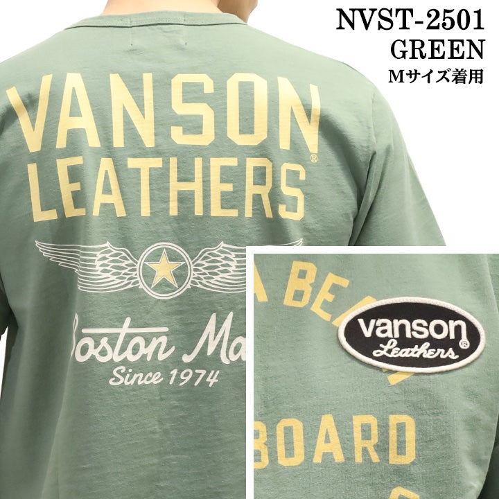 VANSON バンソン ヘヴィーオンス天竺 Made in USA 半袖Tシャツ nvst-2501