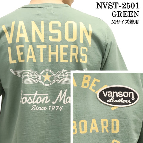 VANSON バンソン ヘヴィーオンス天竺 Made in USA 半袖Tシャツ nvst-2501