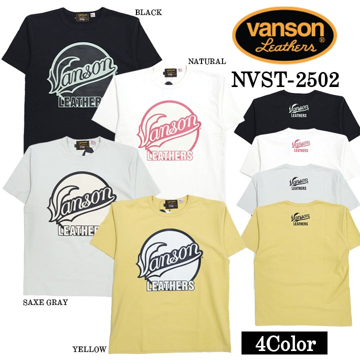 VANSON バンソン ヘヴィーオンス天竺 Made in USA 半袖Tシャツ nvst-2502