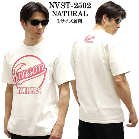 VANSON バンソン ヘヴィーオンス天竺 Made in USA 半袖Tシャツ nvst-2502