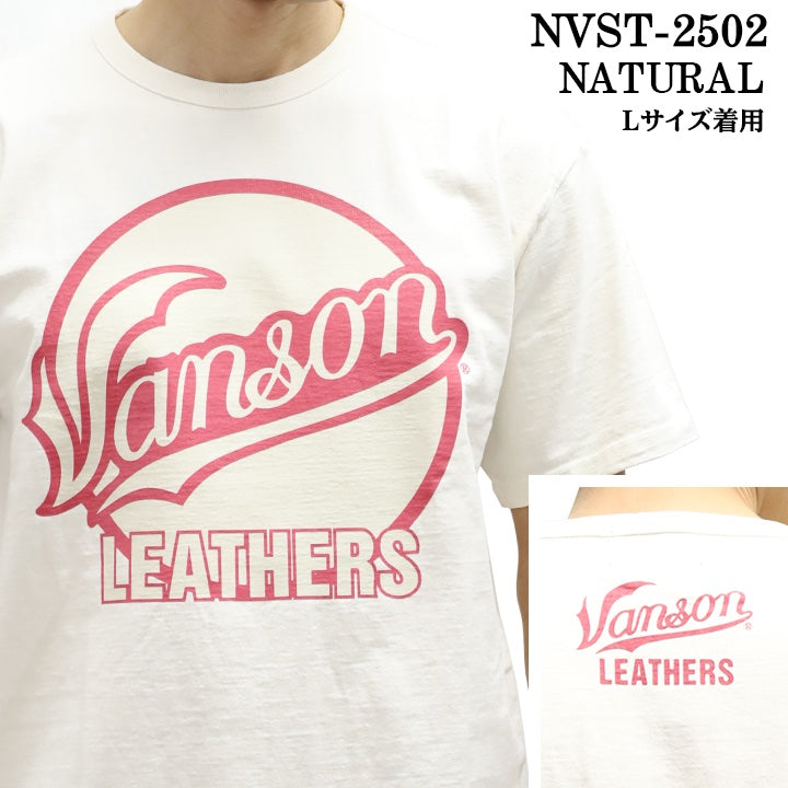 VANSON バンソン ヘヴィーオンス天竺 Made in USA 半袖Tシャツ nvst-2502