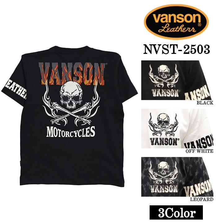 VANSON バンソン 天竺 半袖Tシャツ nvst-2503